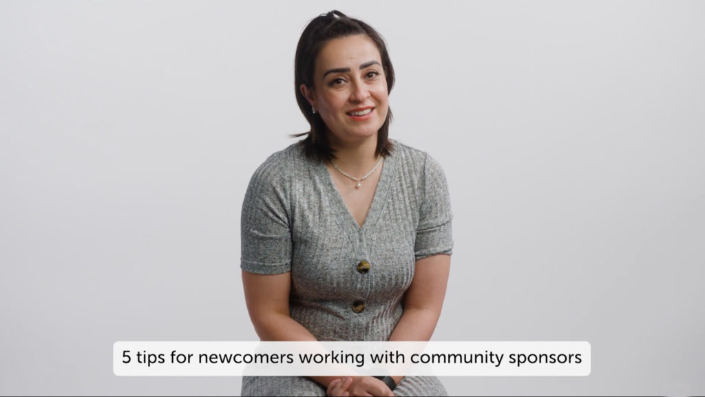 واردان که با حمایت کننده گان اجتماع خود کار می کنند ۵ | Five Tips for Newcomers Working with Community Sponsors